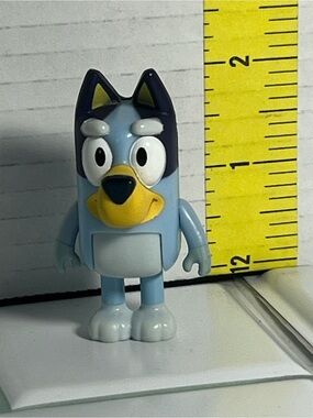 Bluey Light Blue Toy Figurine - Blue and Yellow Kids Collectible 2”
